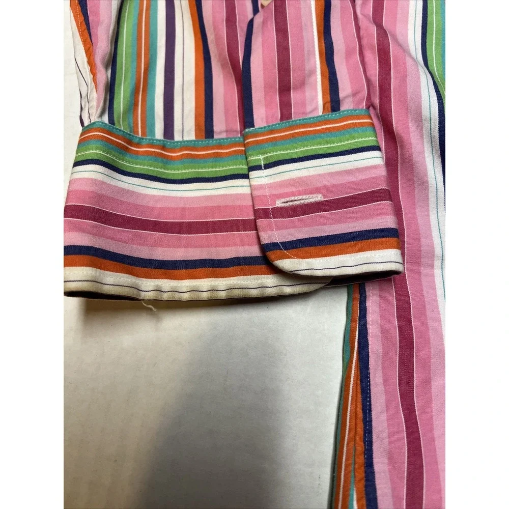 Polo By Ralph Lauren Curham Classic Fit Striped Button Up Shirt Men's XL Vintage